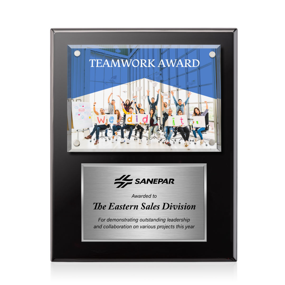 Gossamer VividPrint™ Plaque - Black/Silver 4