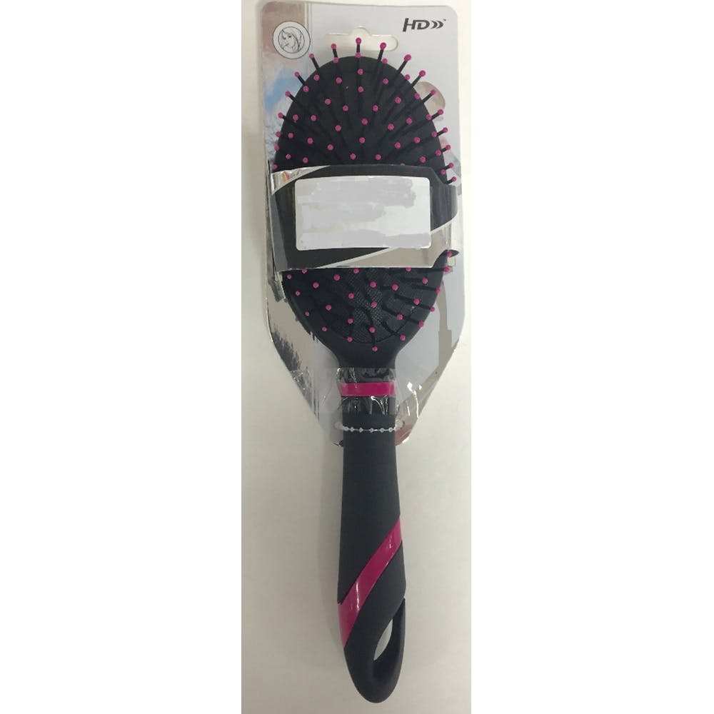 Oval Hairbrushes - Black Plastic 2