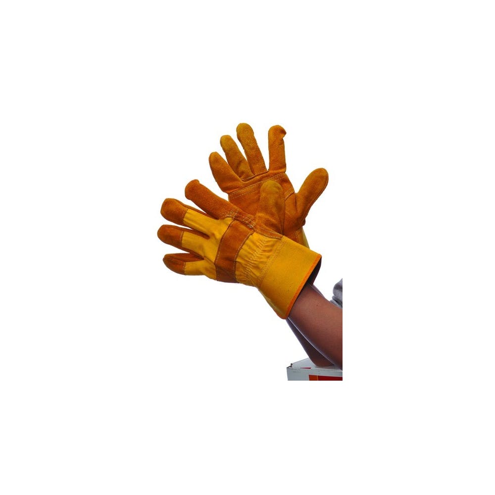 Leather Palm Gloves - Golden 2