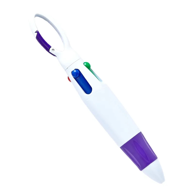 Retractable Shuttle Ballpoint Pens With Carabiner Clip 8
