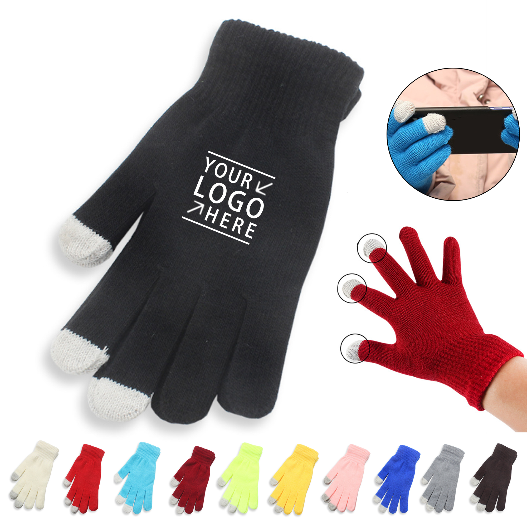 Three-finger touch screen warm gloves 2