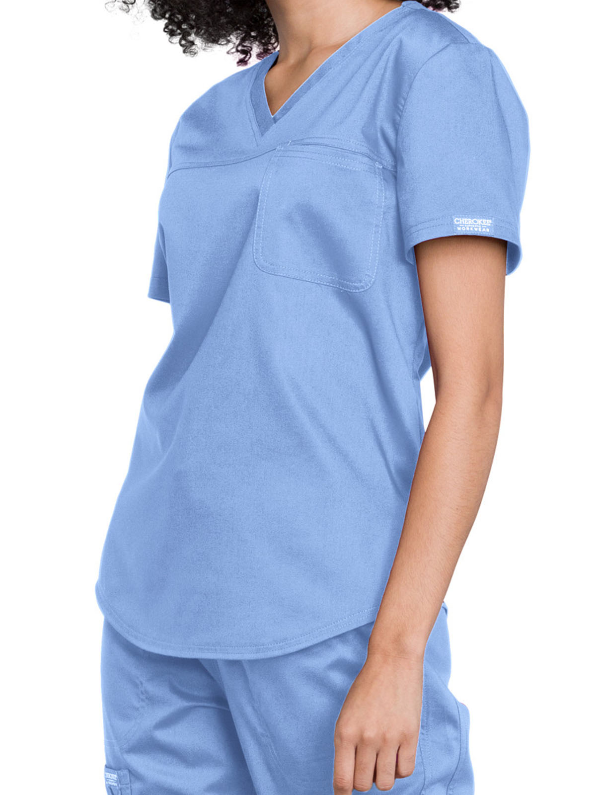Cherokee - Workwear Revolution - Women's 1-Pocket Tuckable V-Neck O.R. Top 21