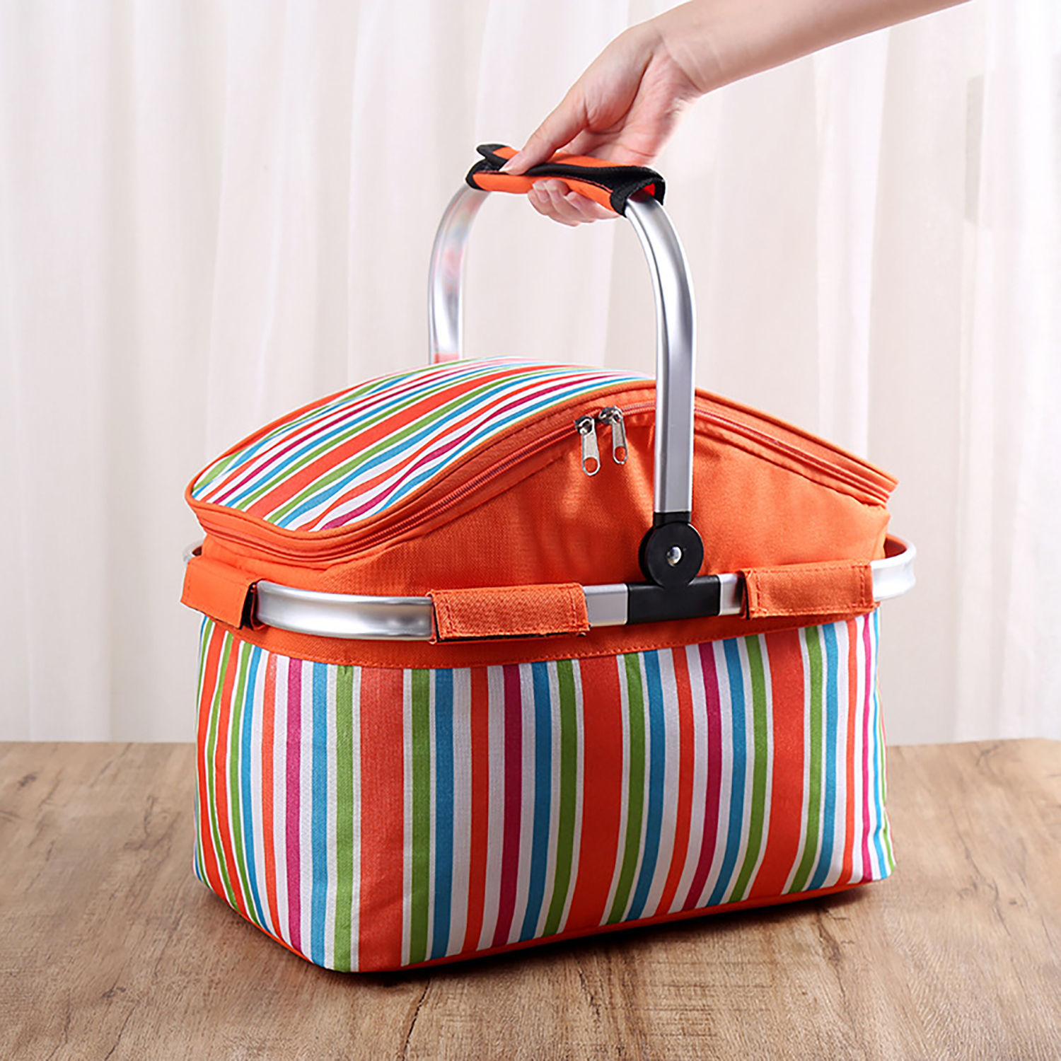Aluminum Foil Picnic Cooler 30L Large Capacity Box 8