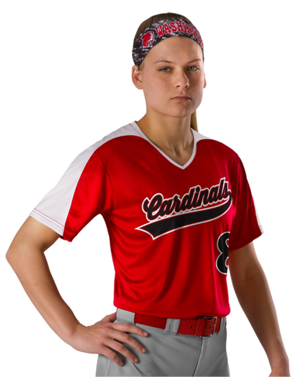 Women's V-Neck Fastpitch Jersey - 558VW 6