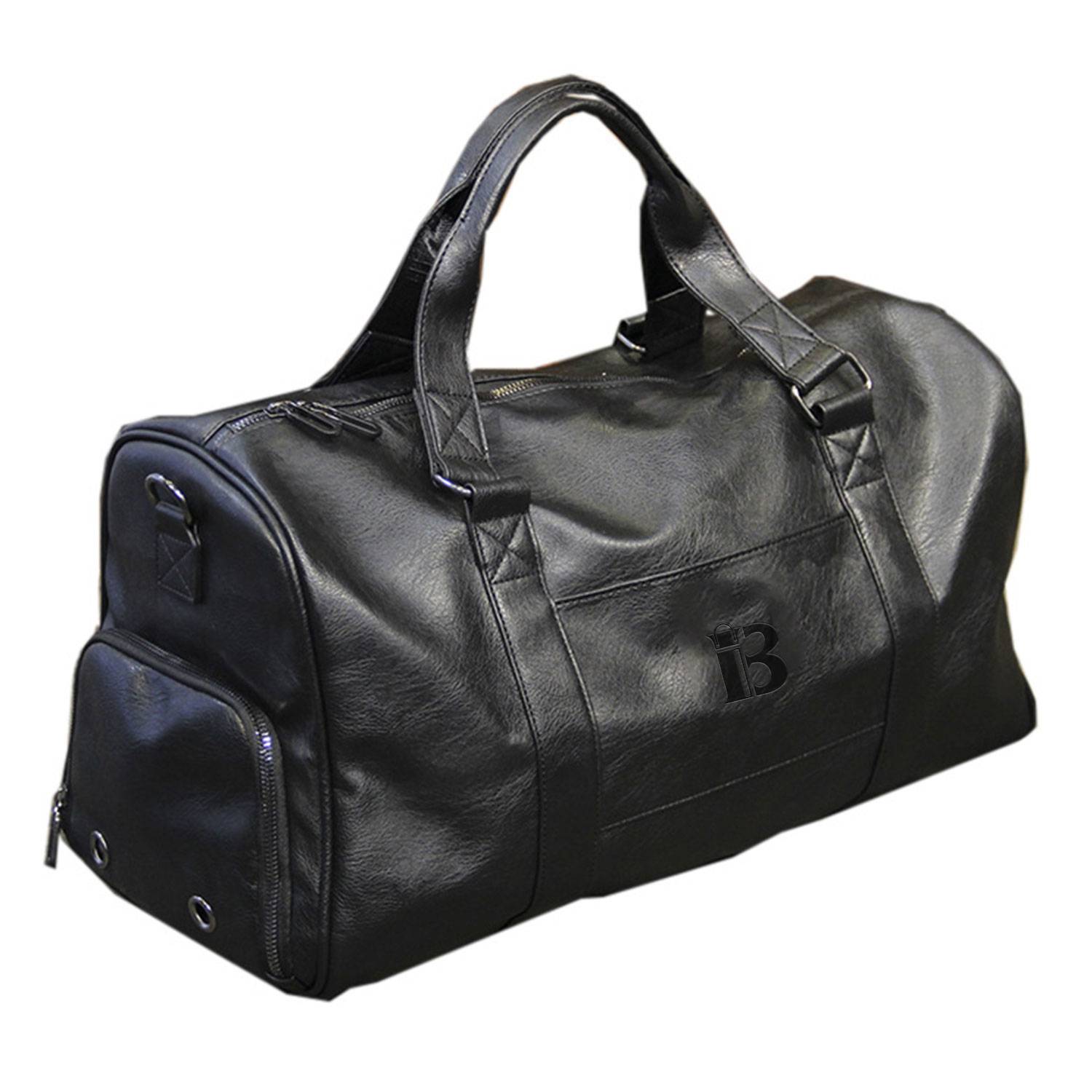 PU Leather Travel Bag W/ Shoe Pouch 5