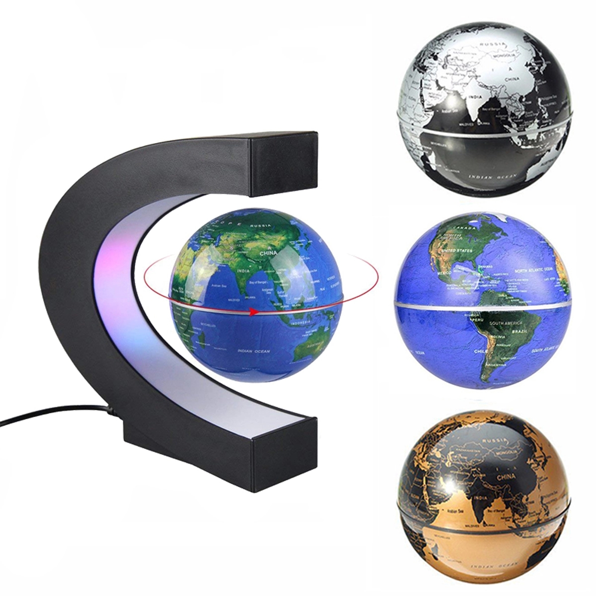 Floating Speaker with Lamp Spinning in Air 2