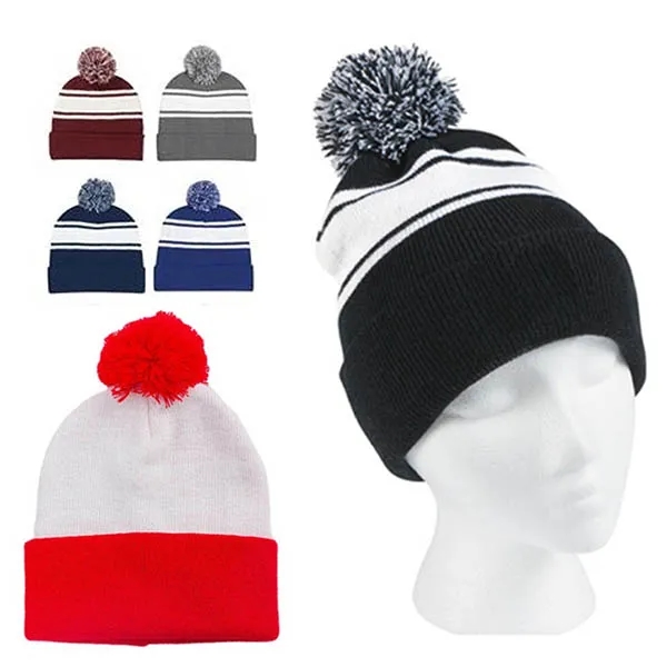 Beanie Pompom Knitted Winter Hat 5