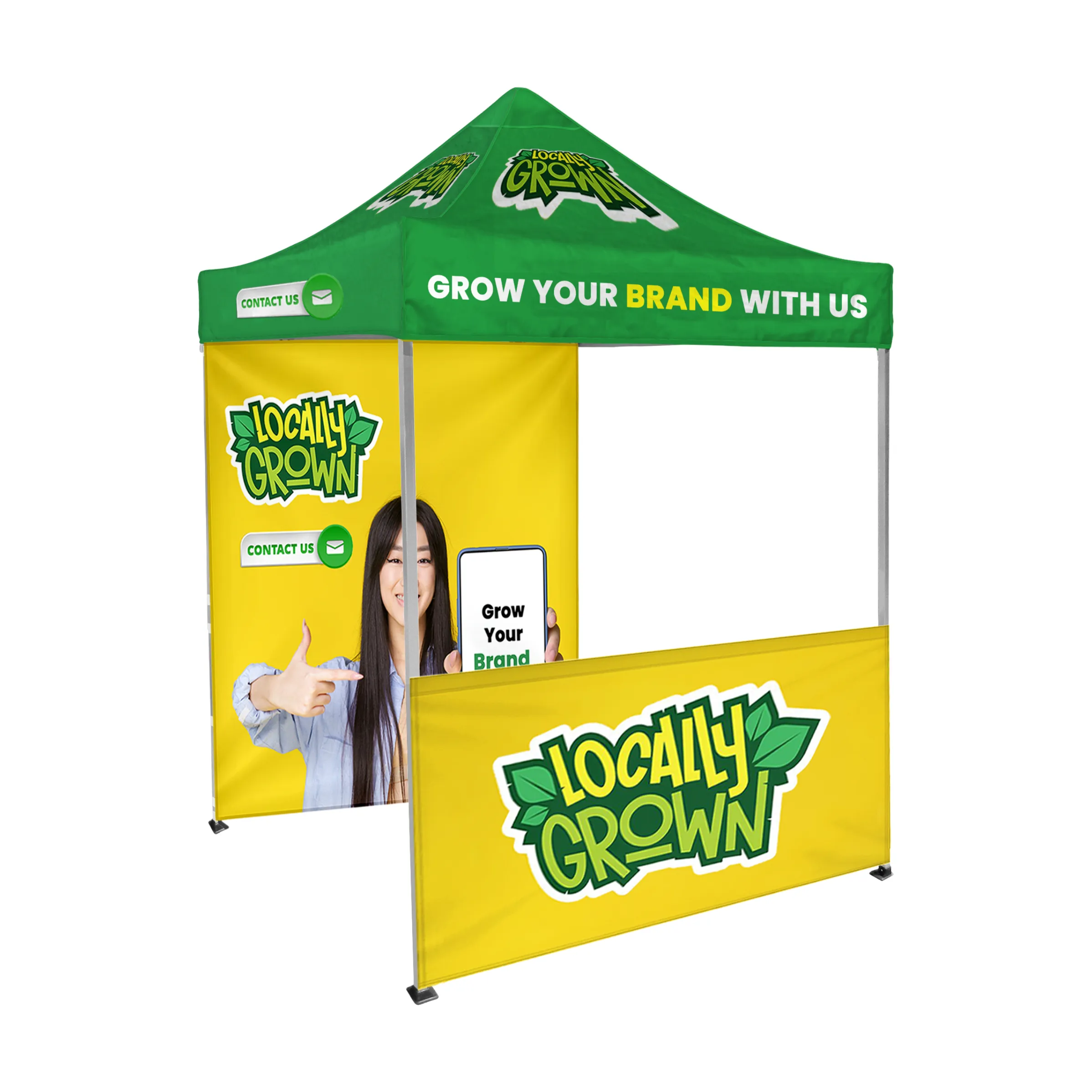 6'x6' Tent Canopy with frame and one half and one full wall 3