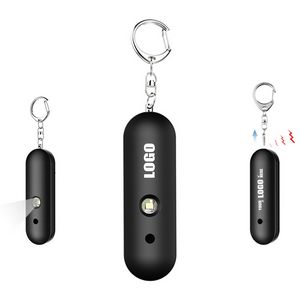 120DB Round Bar Shaped Self Defense Alarm Keychain With Flashlight 15