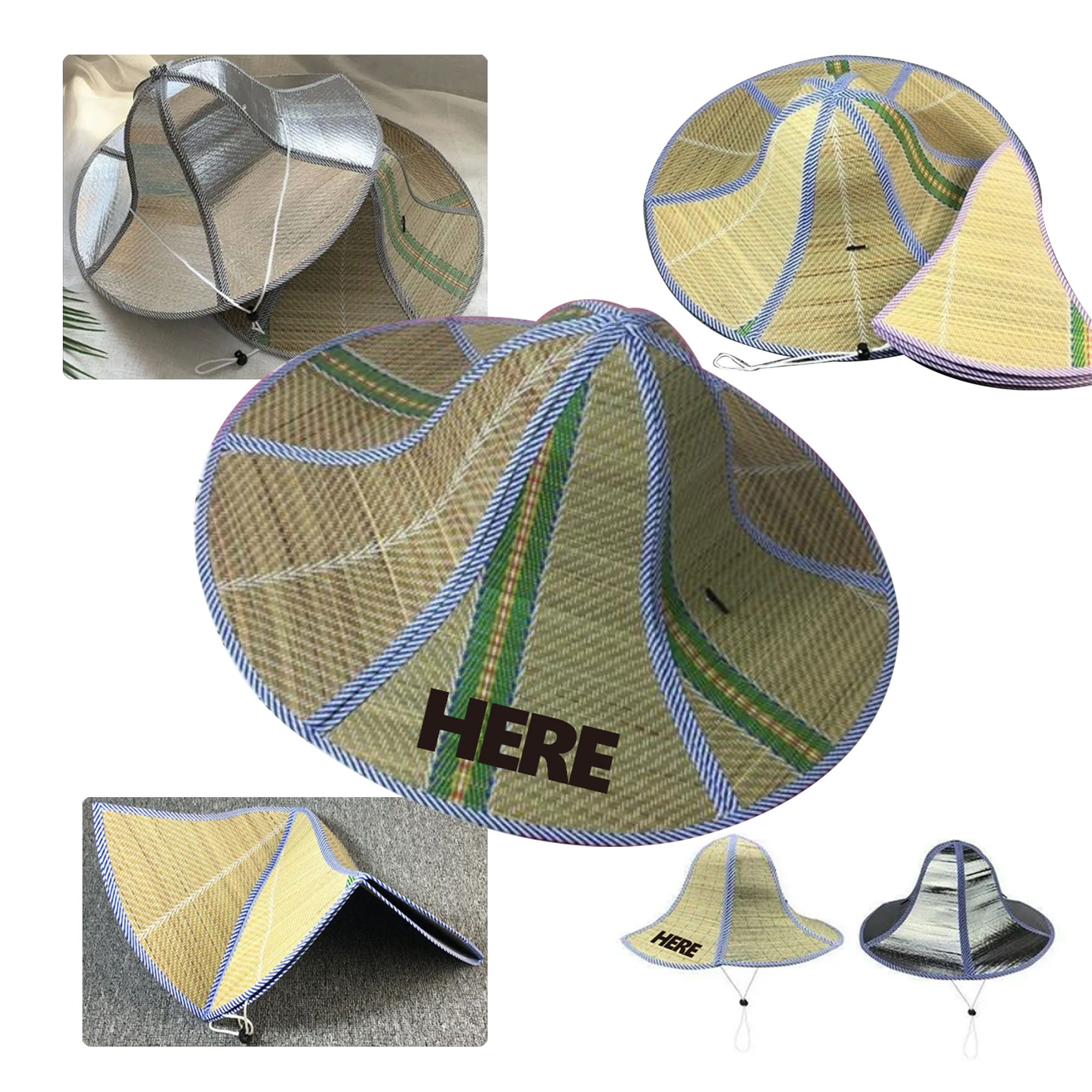 MOQ100 Foldable Straw Hat With A Wide Brim 2