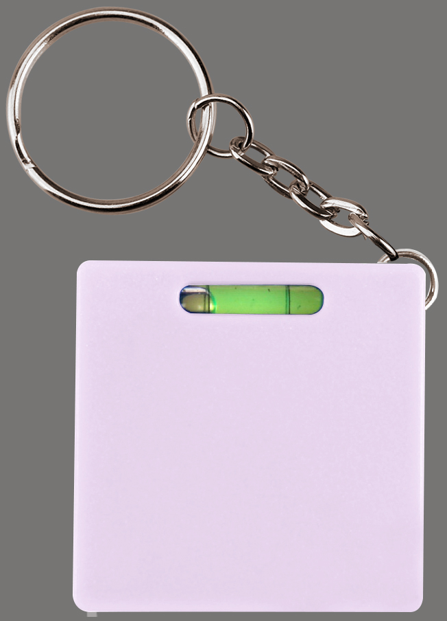 Square tape measure with level and key chain 2