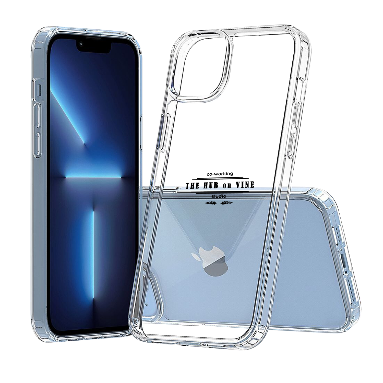 iPhone 14 Plus Clear Hard Shell Case w/TPU Bumpers