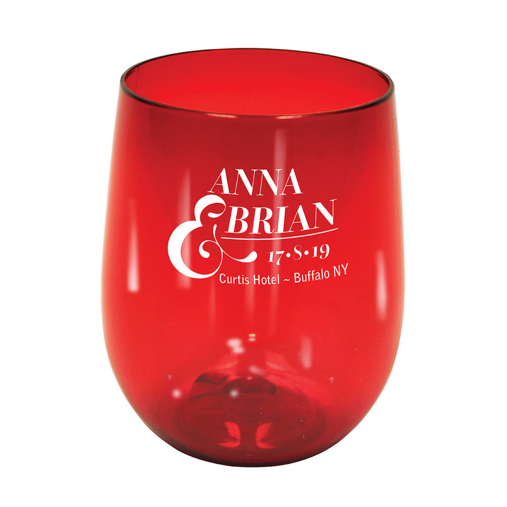 12 oz. Plastic Stemless Wine Glass 21