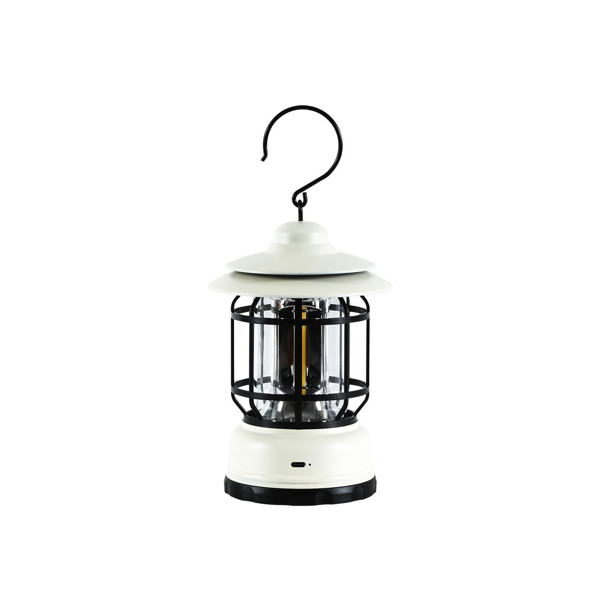 Rechargeable Vintage Camping Lantern 5.8 x 5.8 x 6.2" 2