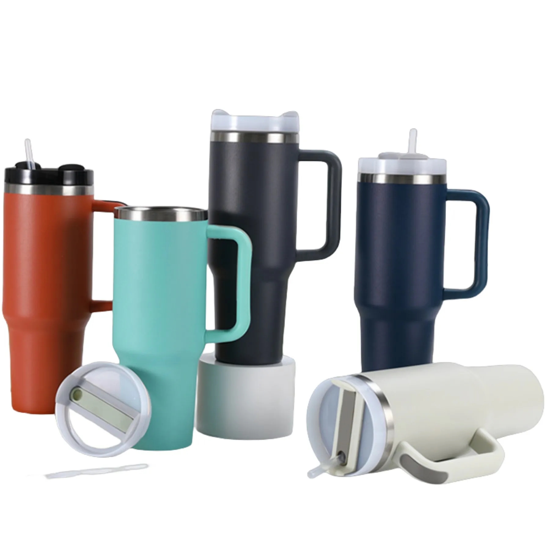 40 Oz Vacuum Tumbler w/ Handle & Straw 3