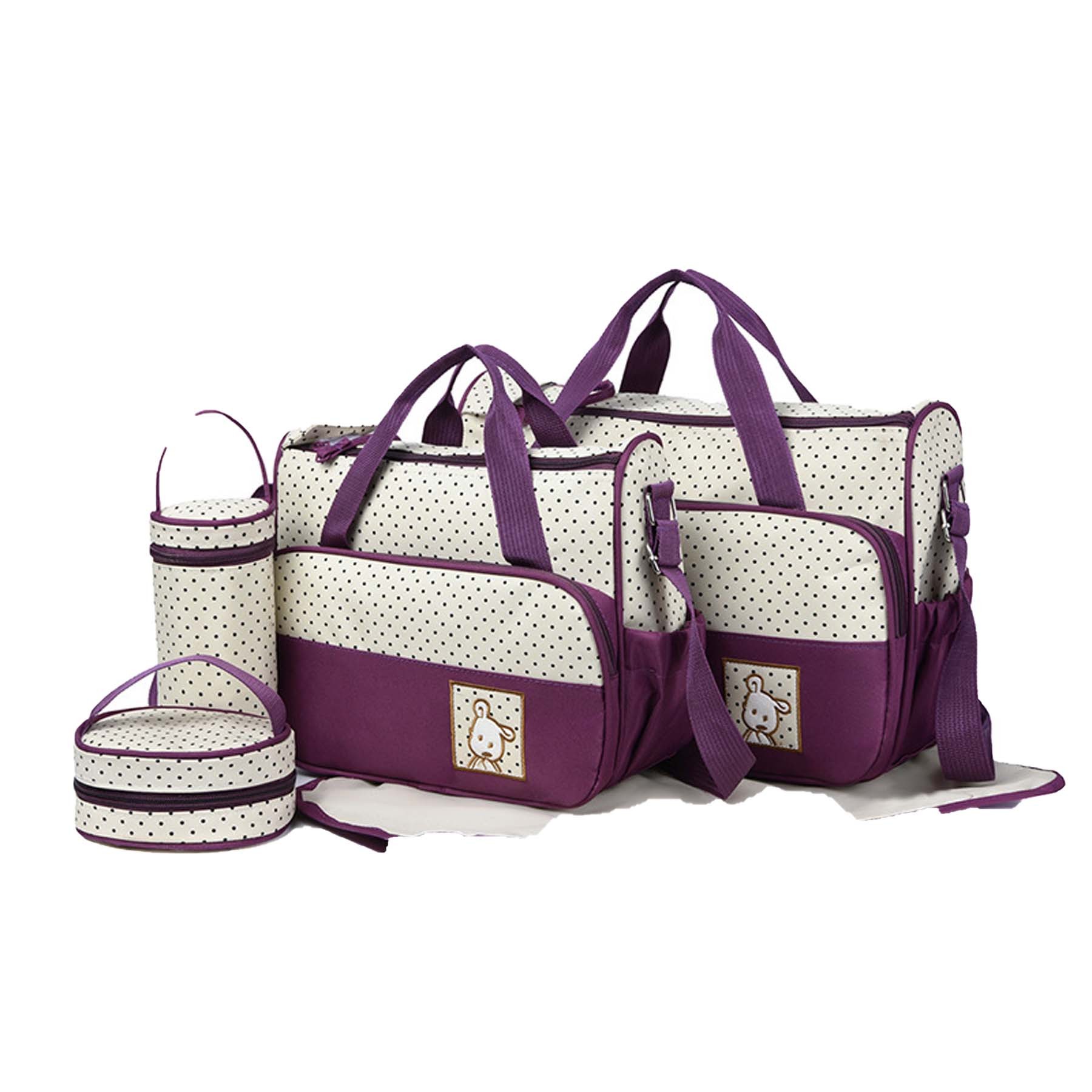 Five Piece Single Shoulder Diaper Bag Set 3