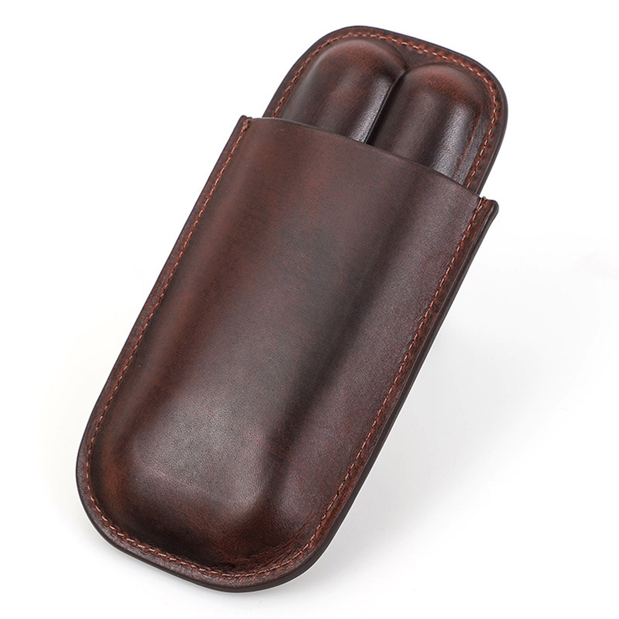 Portable Genuine Leather Cigar Case 1