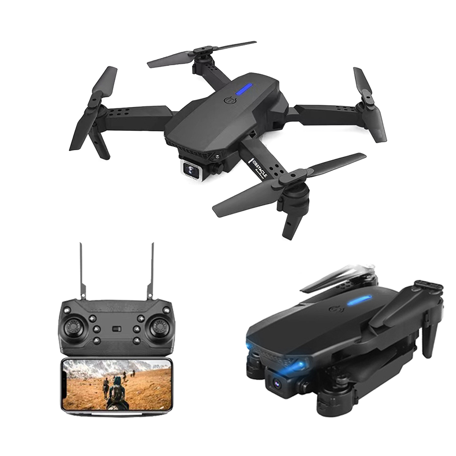 High definition 4K dual camera aerial folding drone 4