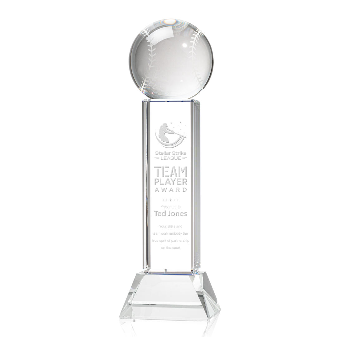 Baseball Award on Stowe Base - Clear 4