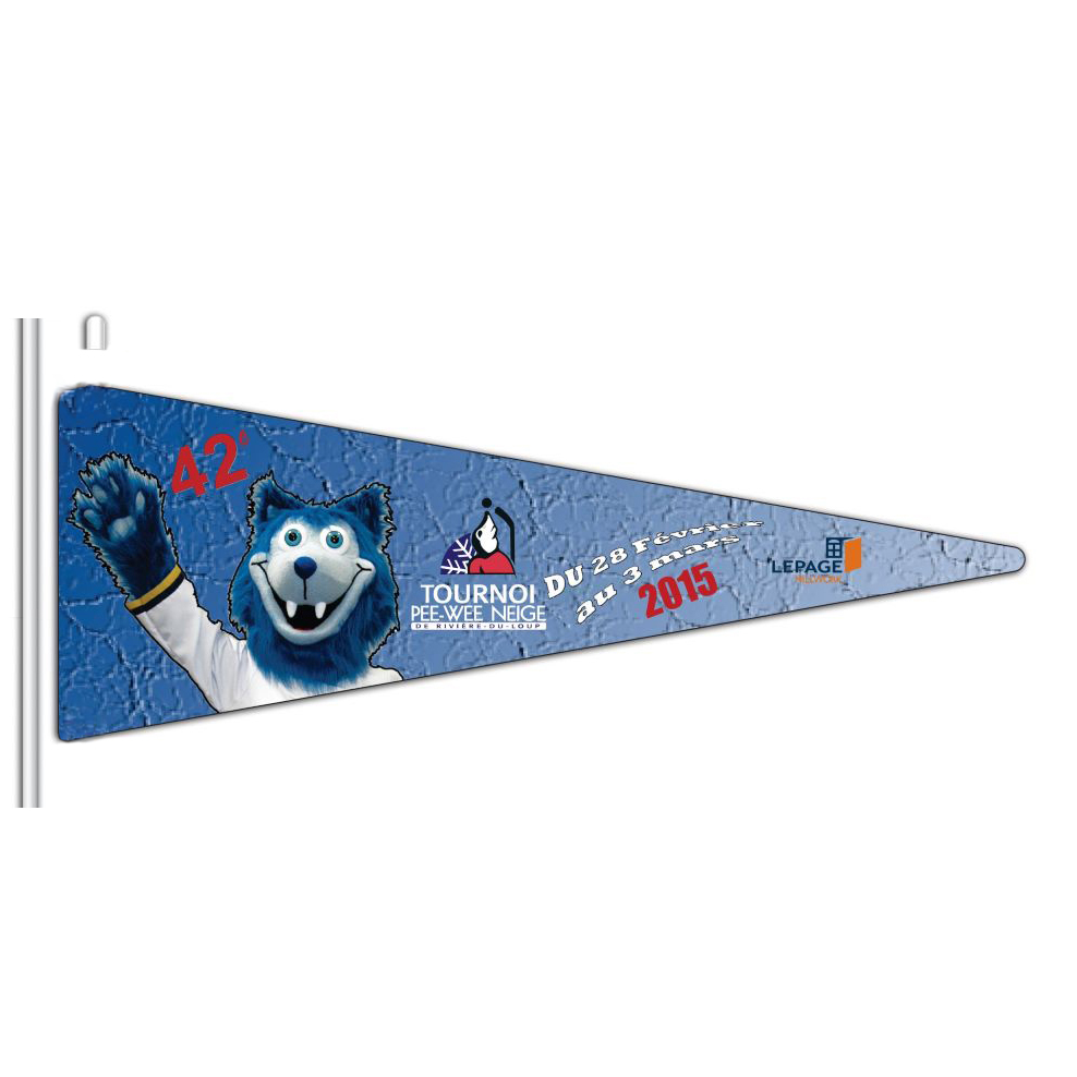 Flexible PVC pennants Full Colour Imprint One Side