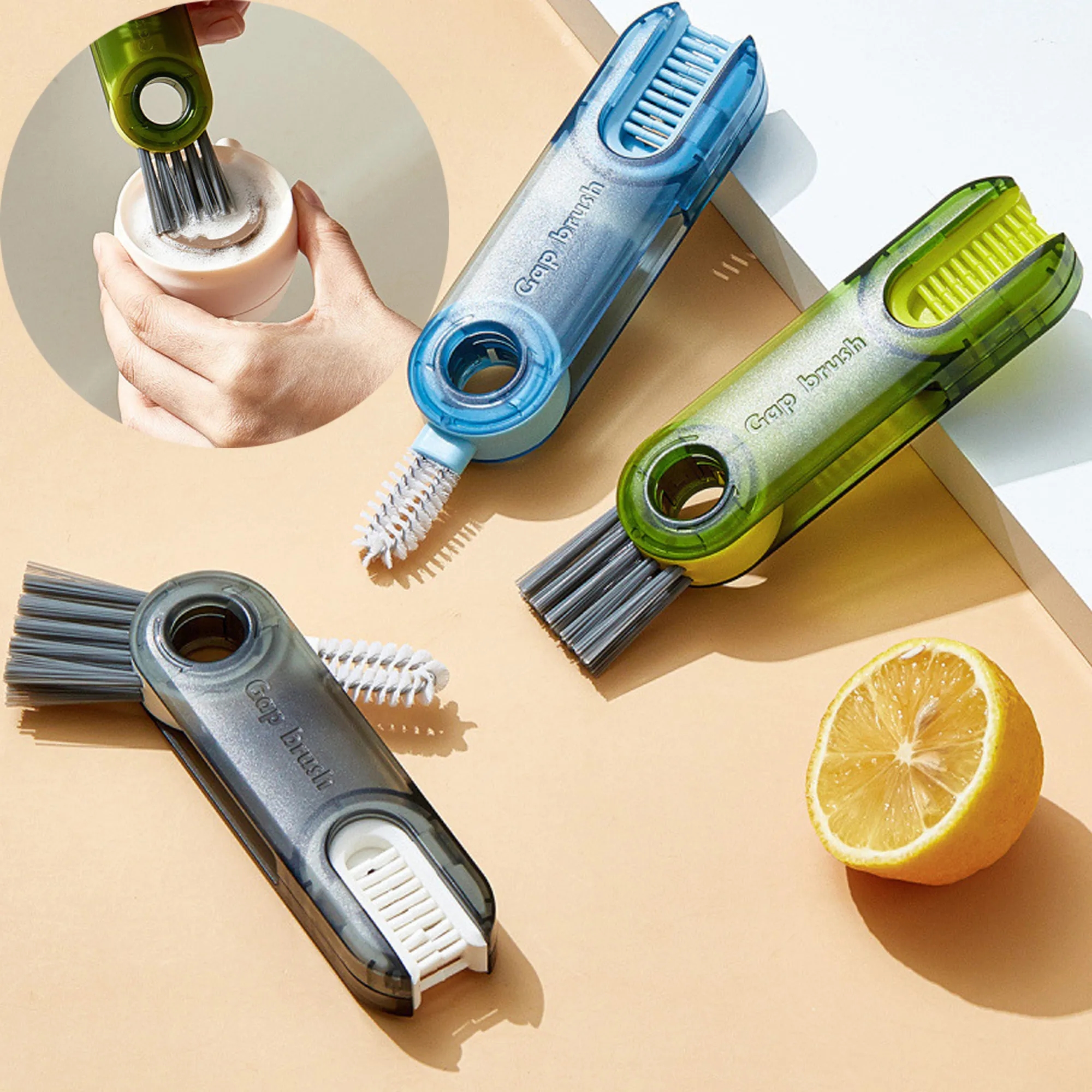 3-in-1 slit U-shaped cup mouth, lid, cleaning brush 5
