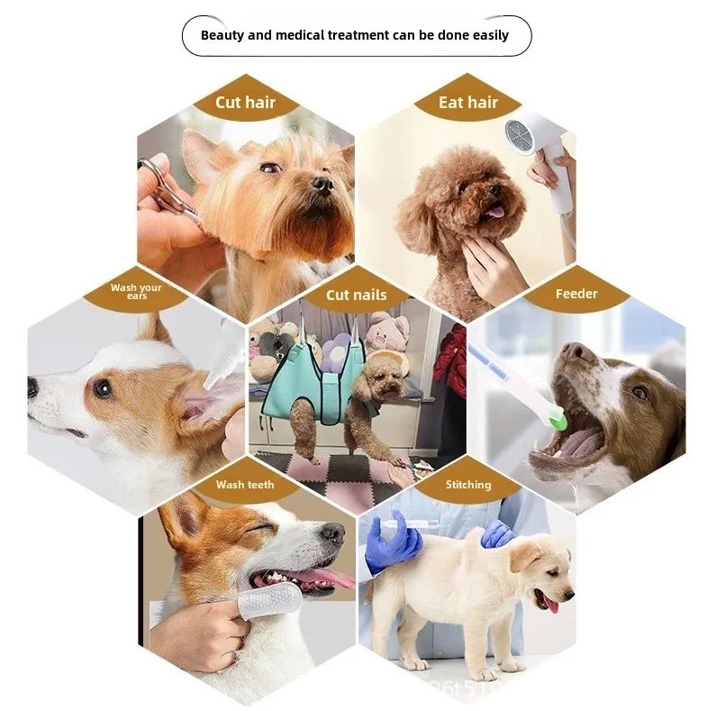Adjustable Pet Grooming Hammock Harness 4