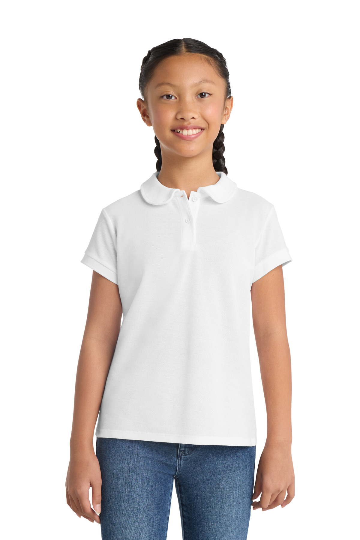 Port Authority Girls Silk Touch Peter Pan Collar Polo. YG503 17