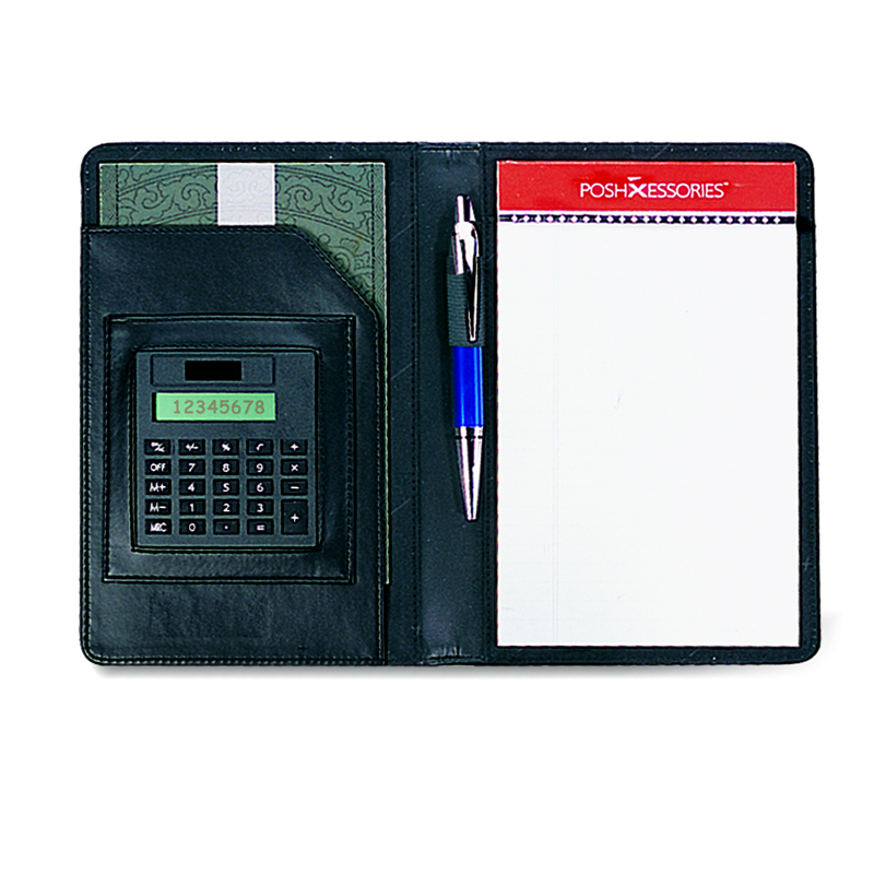 Pro Black Designer Junior Calculator Padfolio 2