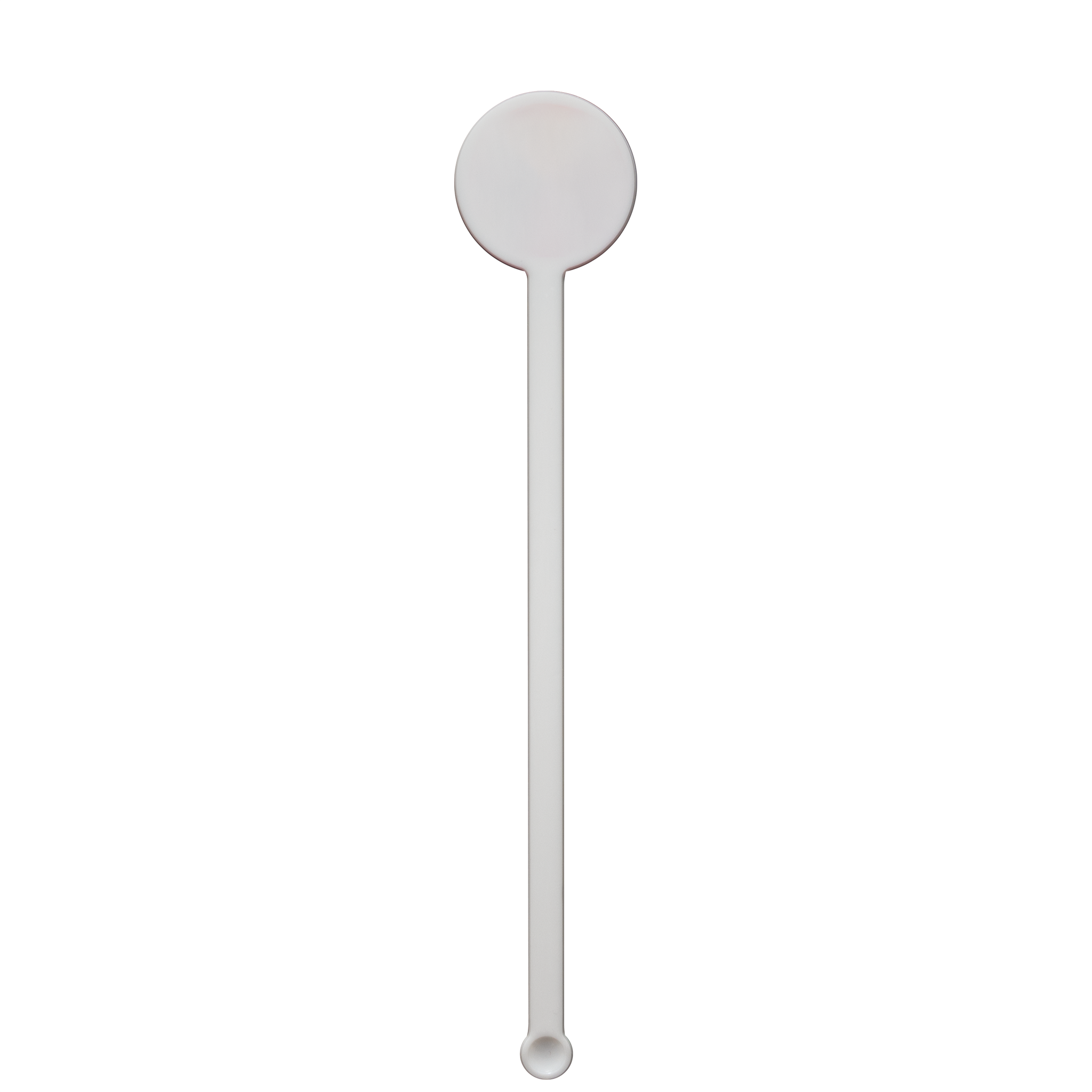 Plastic Drink Stirrer 6.000" Round White Tradition Print 3