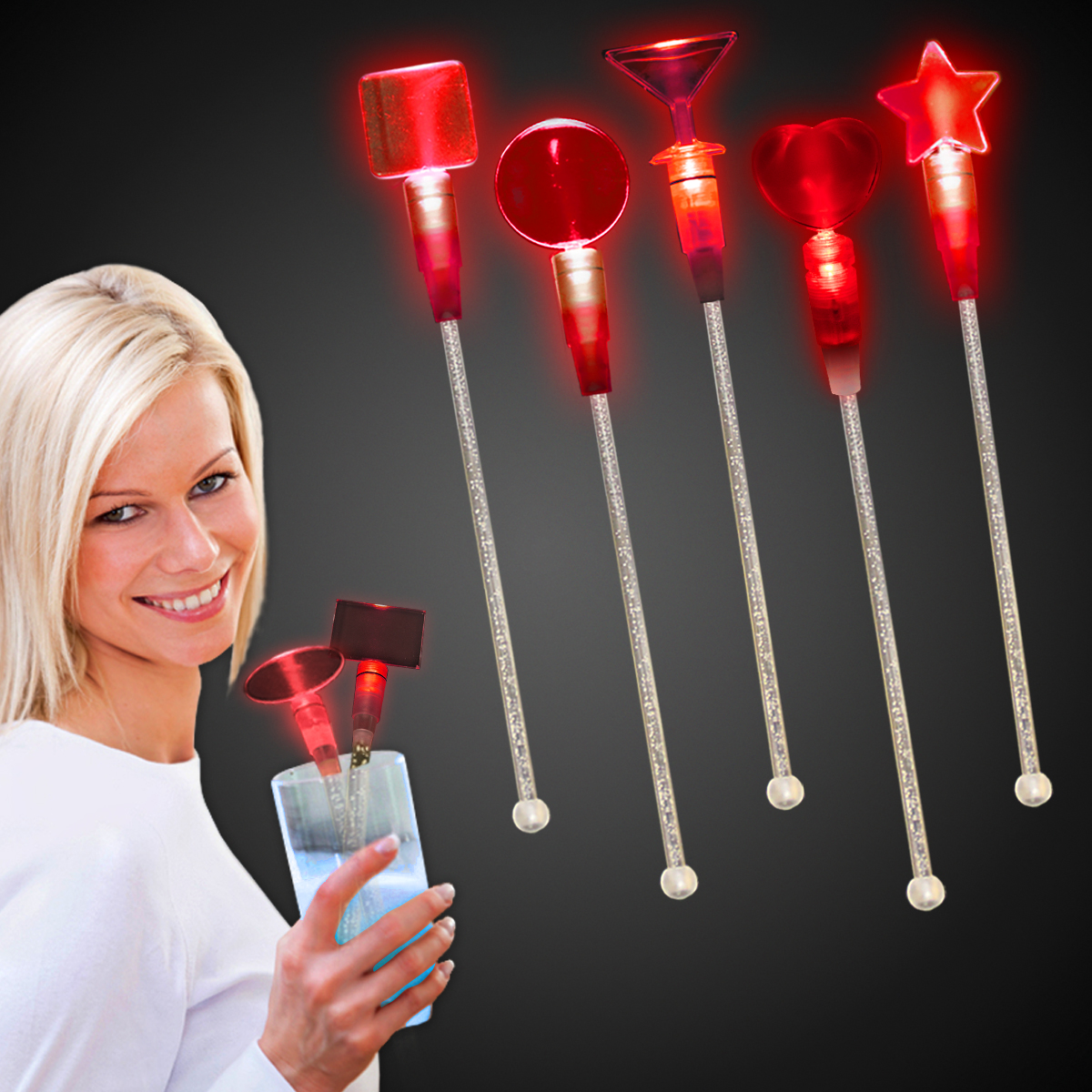 9" Light Up LED Glow Cocktail Stirrer 3