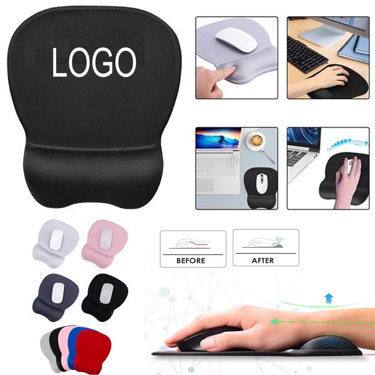 Mouse Pad With Wrist Rest 2