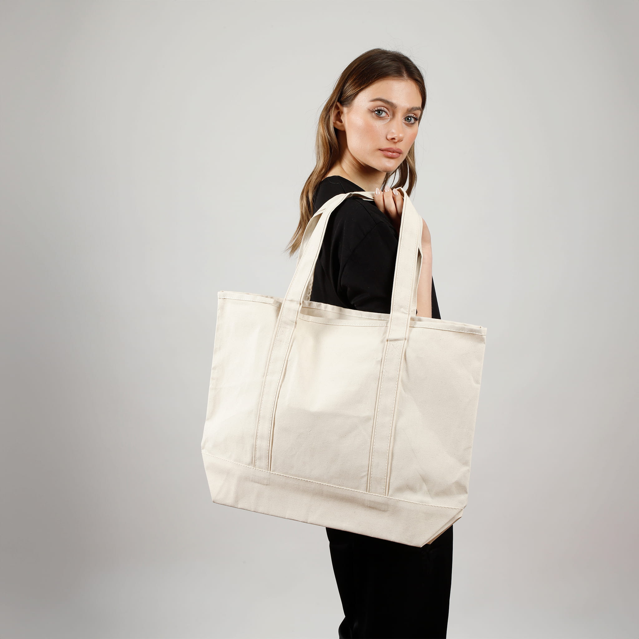 Jumbo Deluxe Canvas Tote Bag, custom tote bag with logo imprint 4