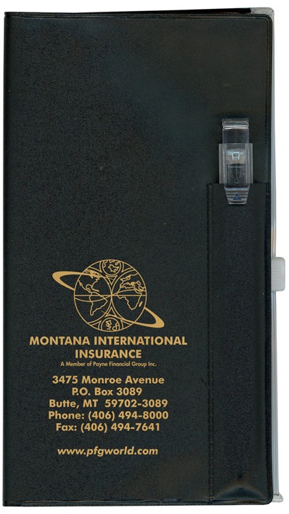 Weekly Zip Back Planner w/ Pen & Zip Lock Pocket (2 Color Insert w/ Map) - Solid Colors 5