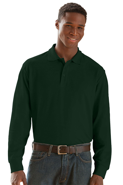 Long Sleeve Soft-Blend Double-Tuck Pique Polo 33