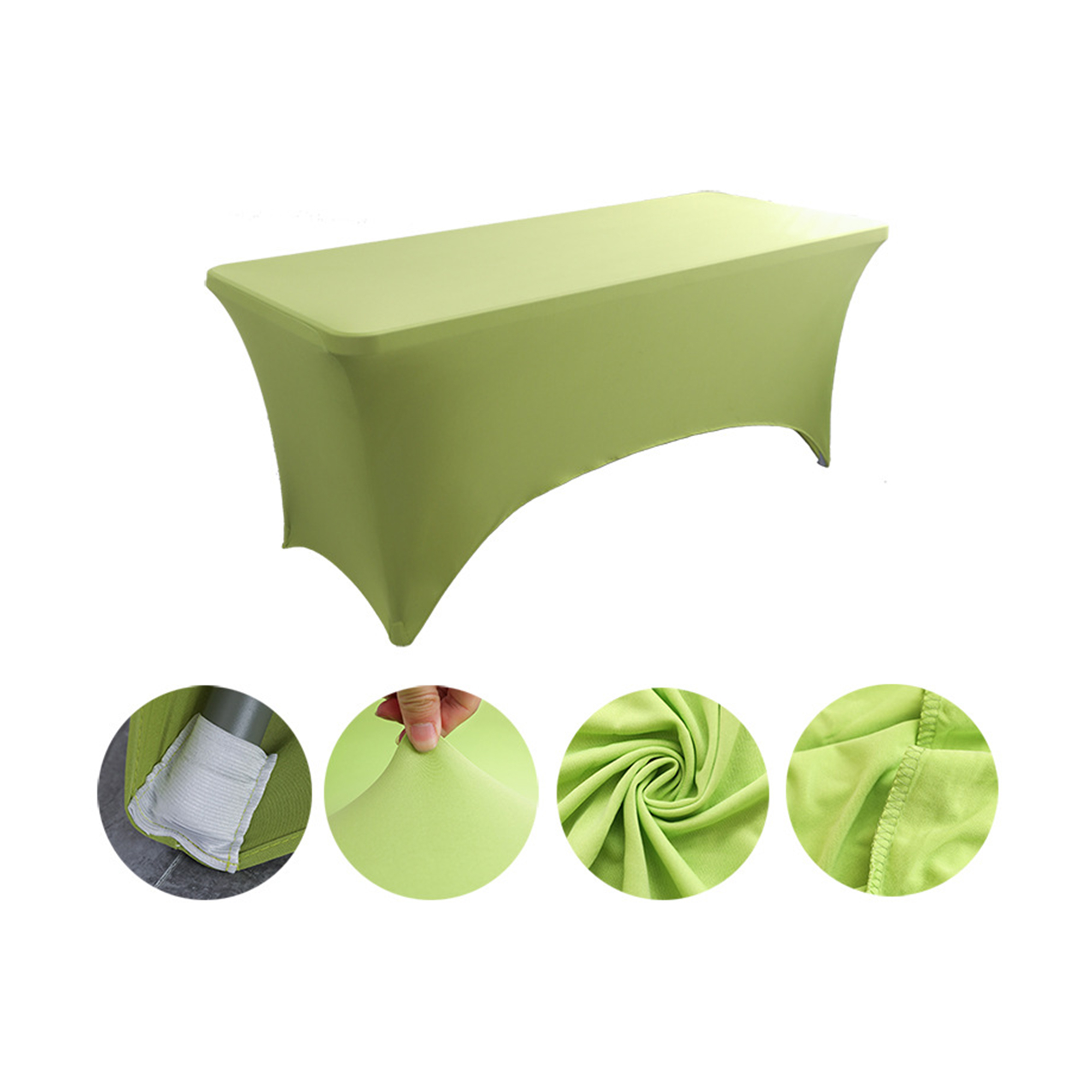 Six Foot Elastic Table Cover For Hotel And Restaurant Use 3