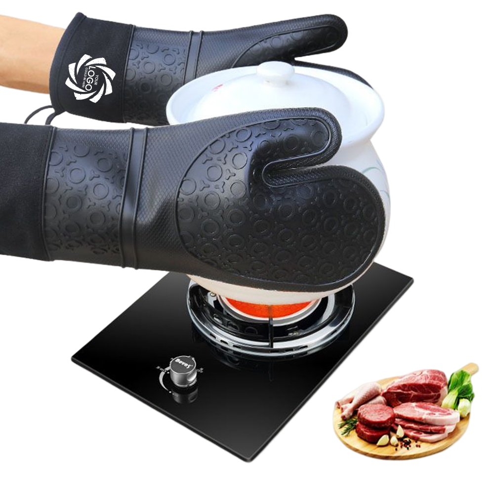 Silicon grilling oven gloves 4
