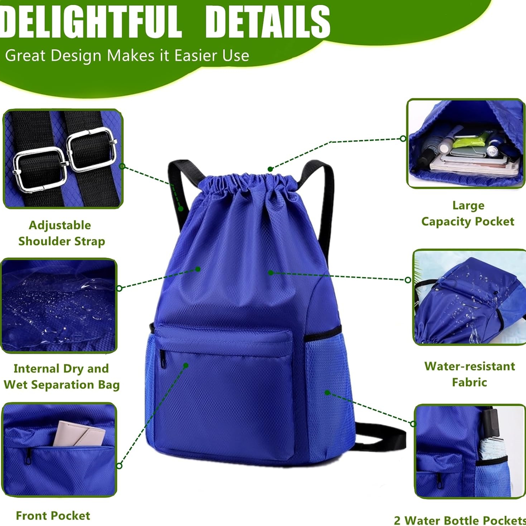 Solid Color Sports Backpack 5