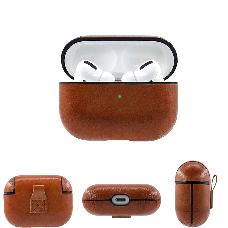 Leather Wireless Earphones Protection Case Cover With Keychain 2