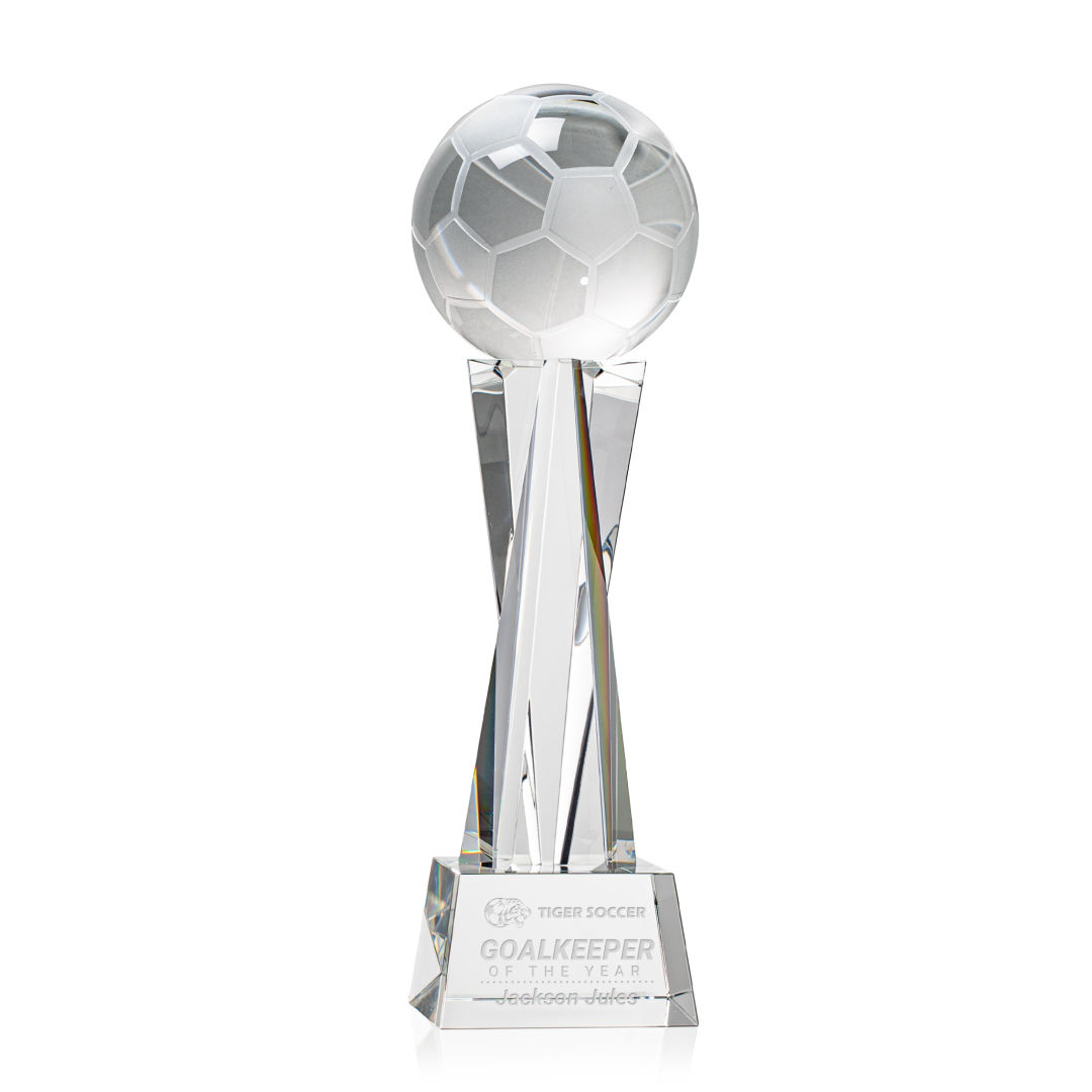 Soccer Ball Award on Grafton Base - Clear 6