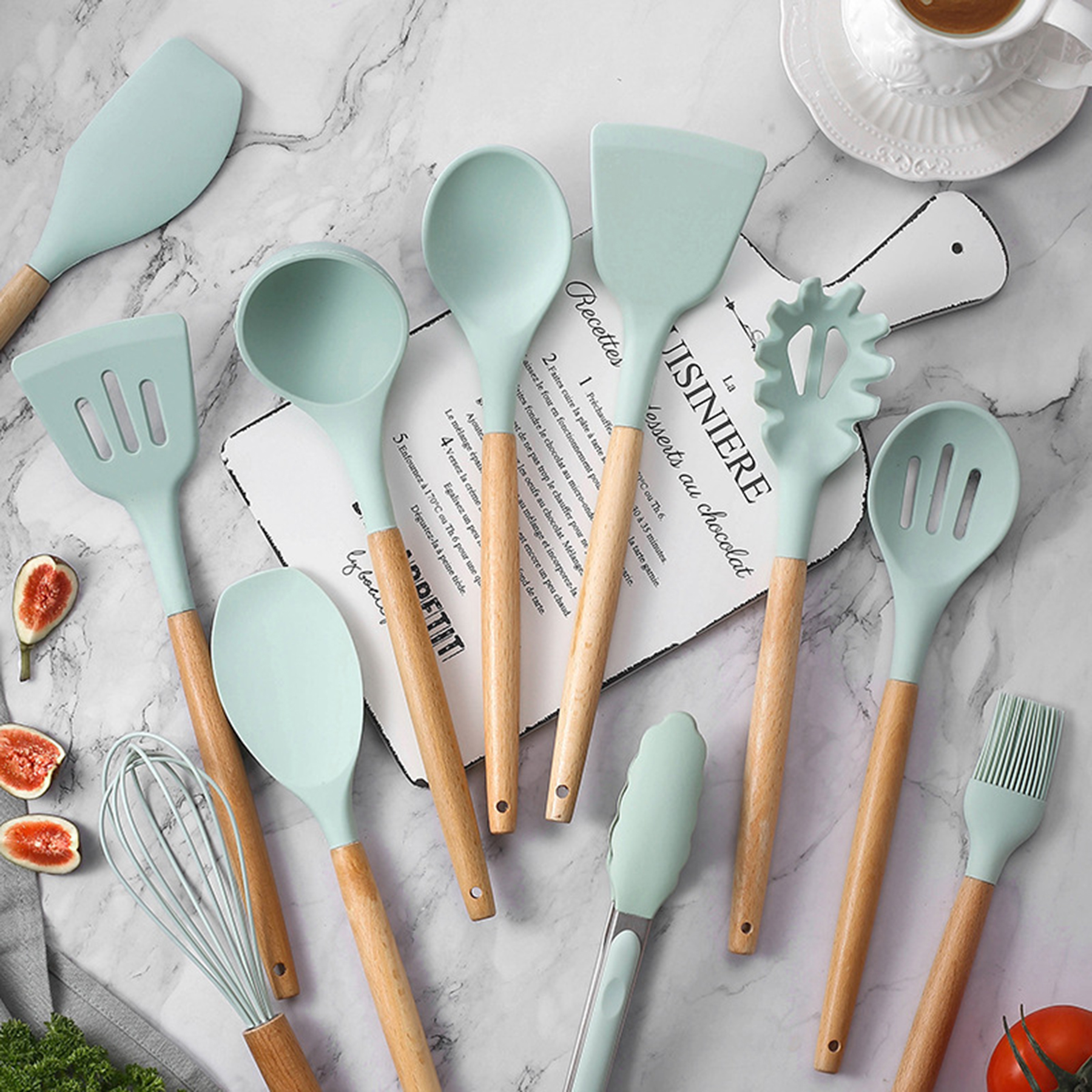 12 Piece Silicone Non-Stick Pan Kitchenware 2