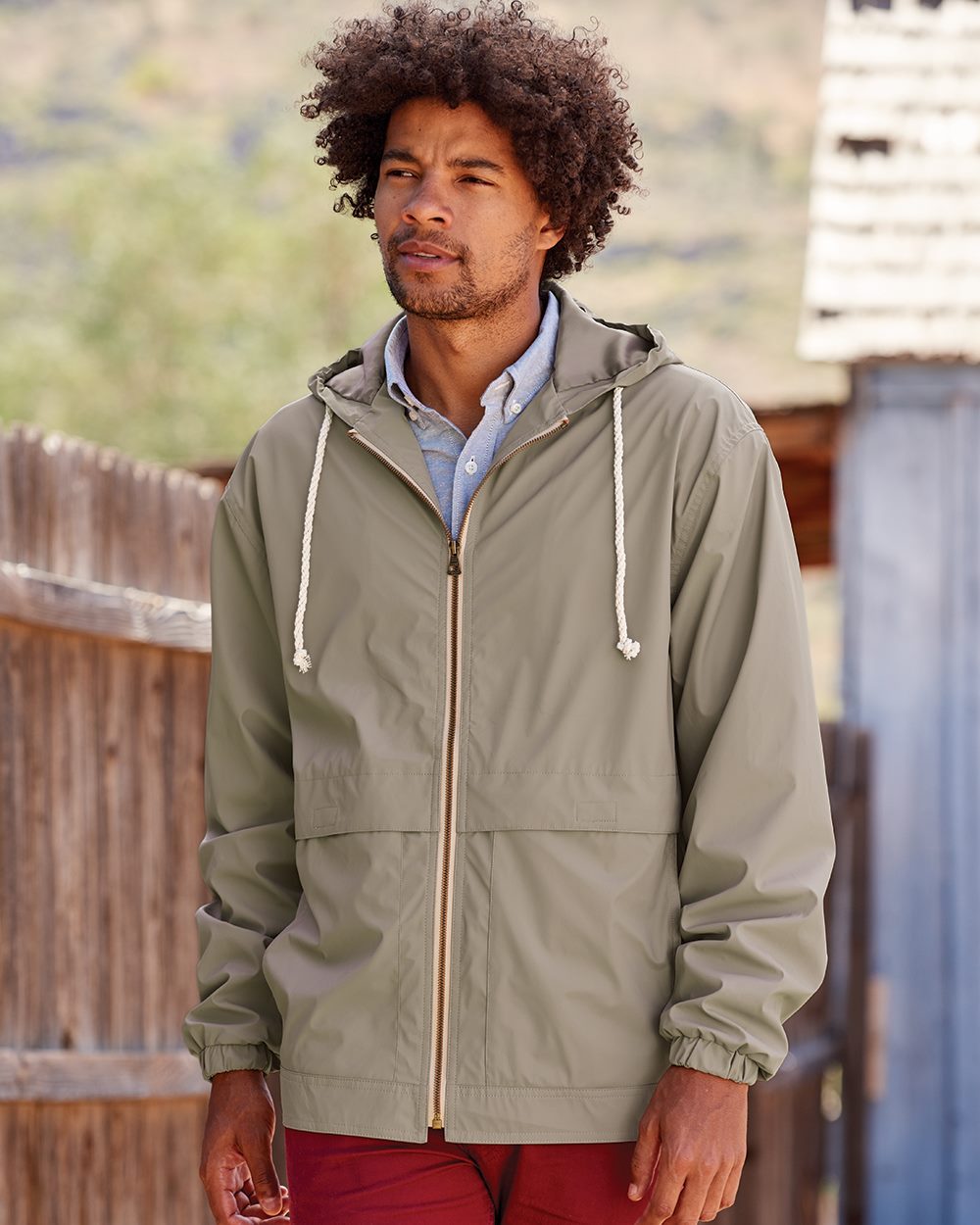 Unisex Vintage Hooded Rain Jacket - 193910 16