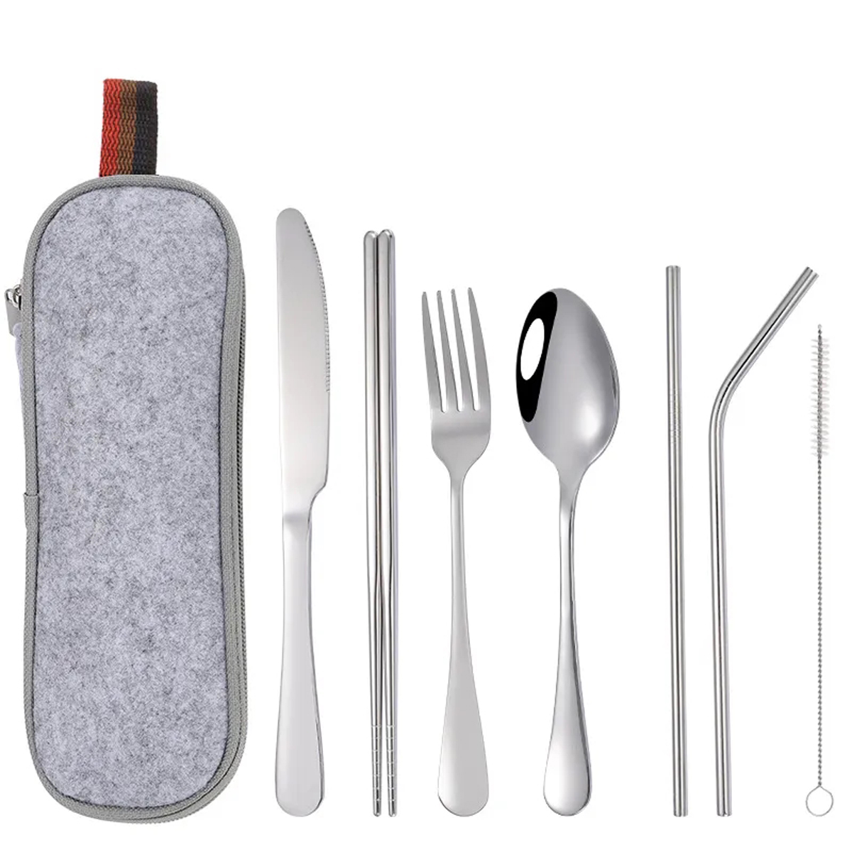 Compact Stainless Steel Cutlery Set for Outdoor Use 1