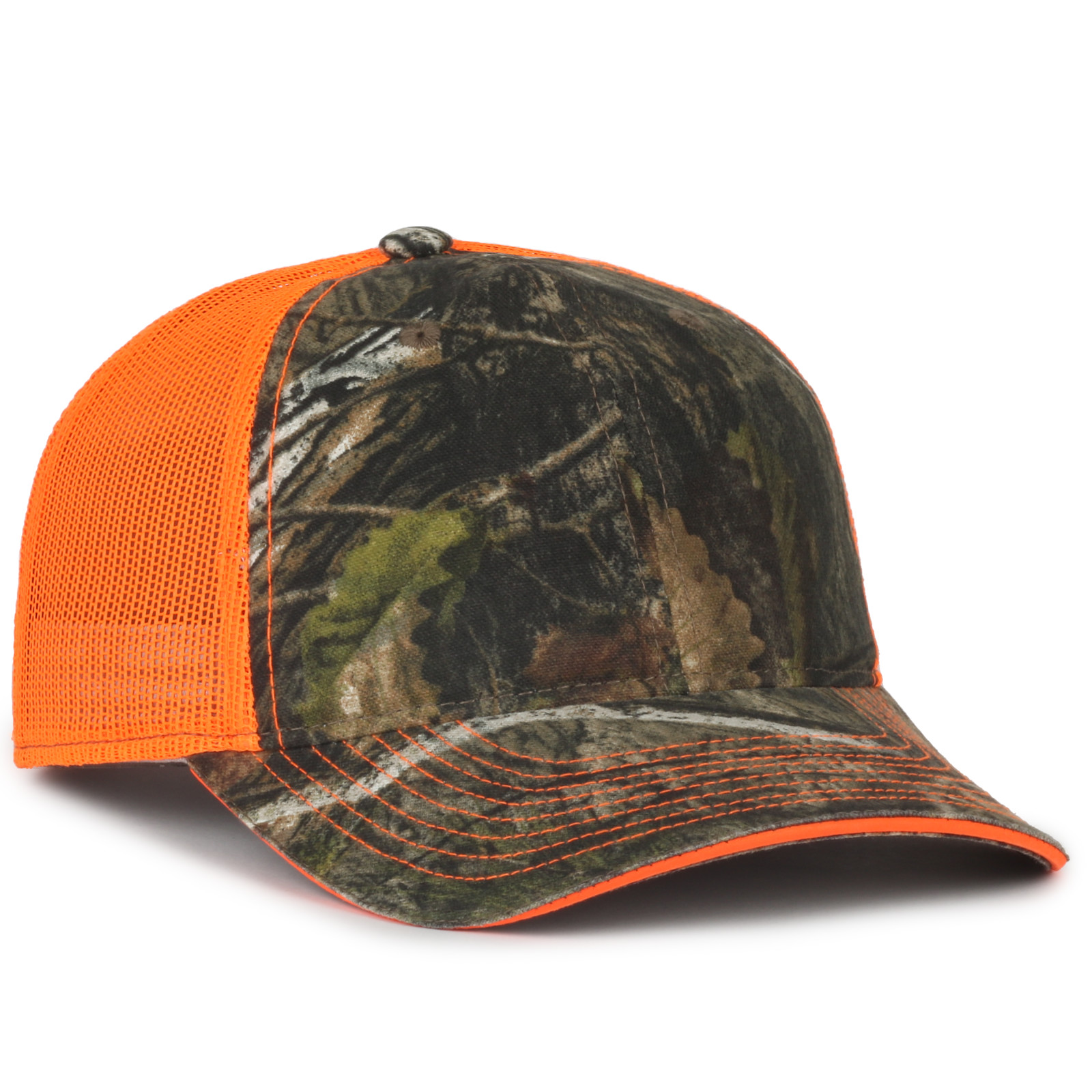 Washed Camo Cap w/Contrasting Mesh Back 7