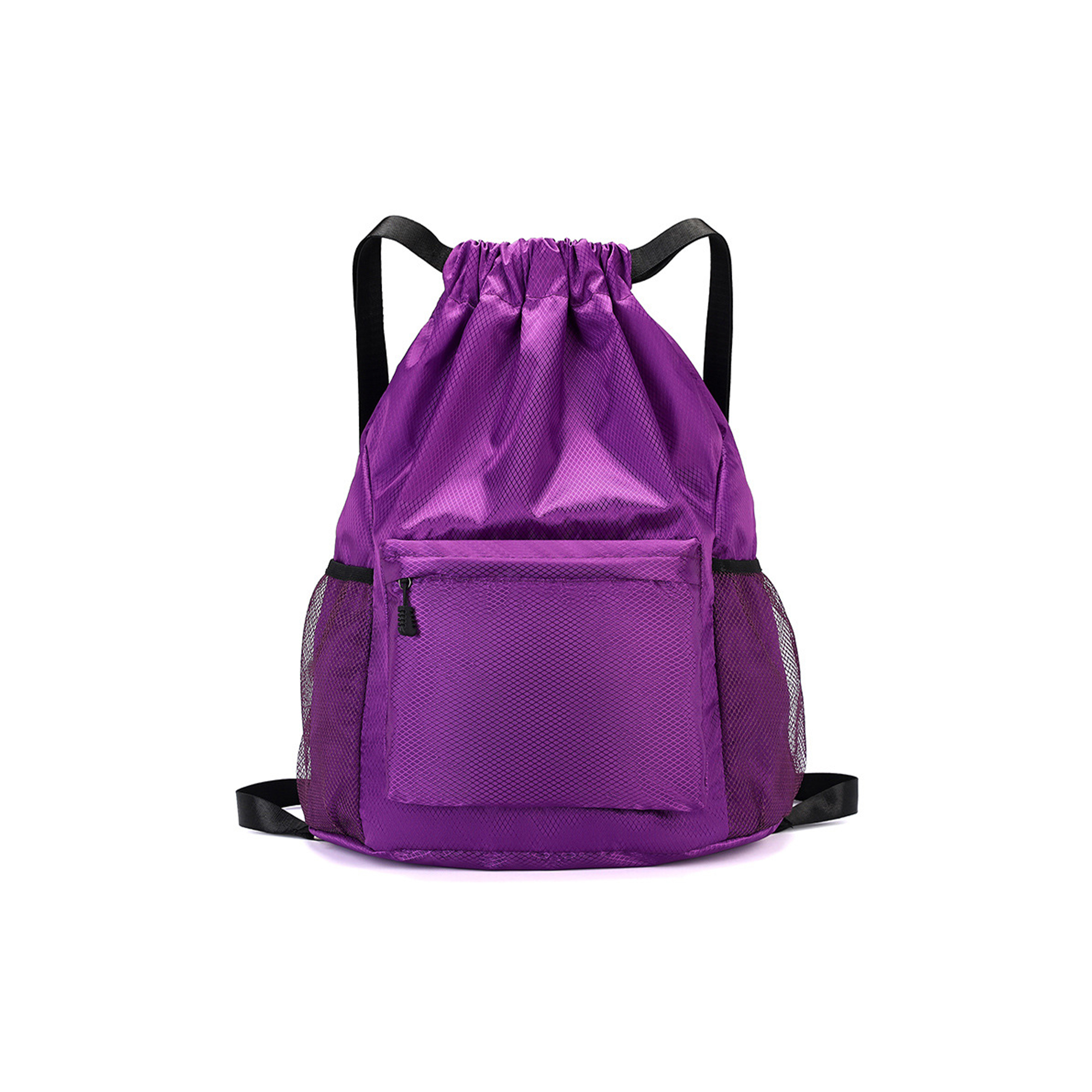 Customizable Oxford Mesh Gym Bag with Zipper Pocket 8