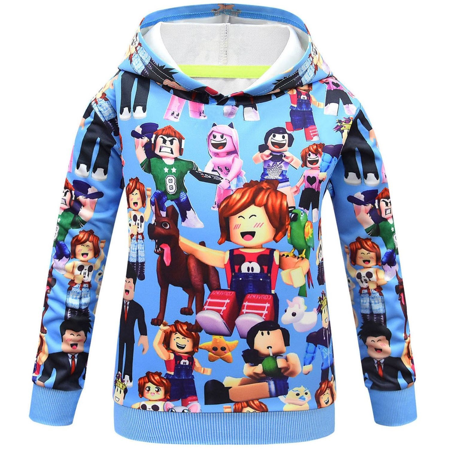 Youth 180GSM Poly-Cotton long sleeve hooded T-shirt, breathable 3