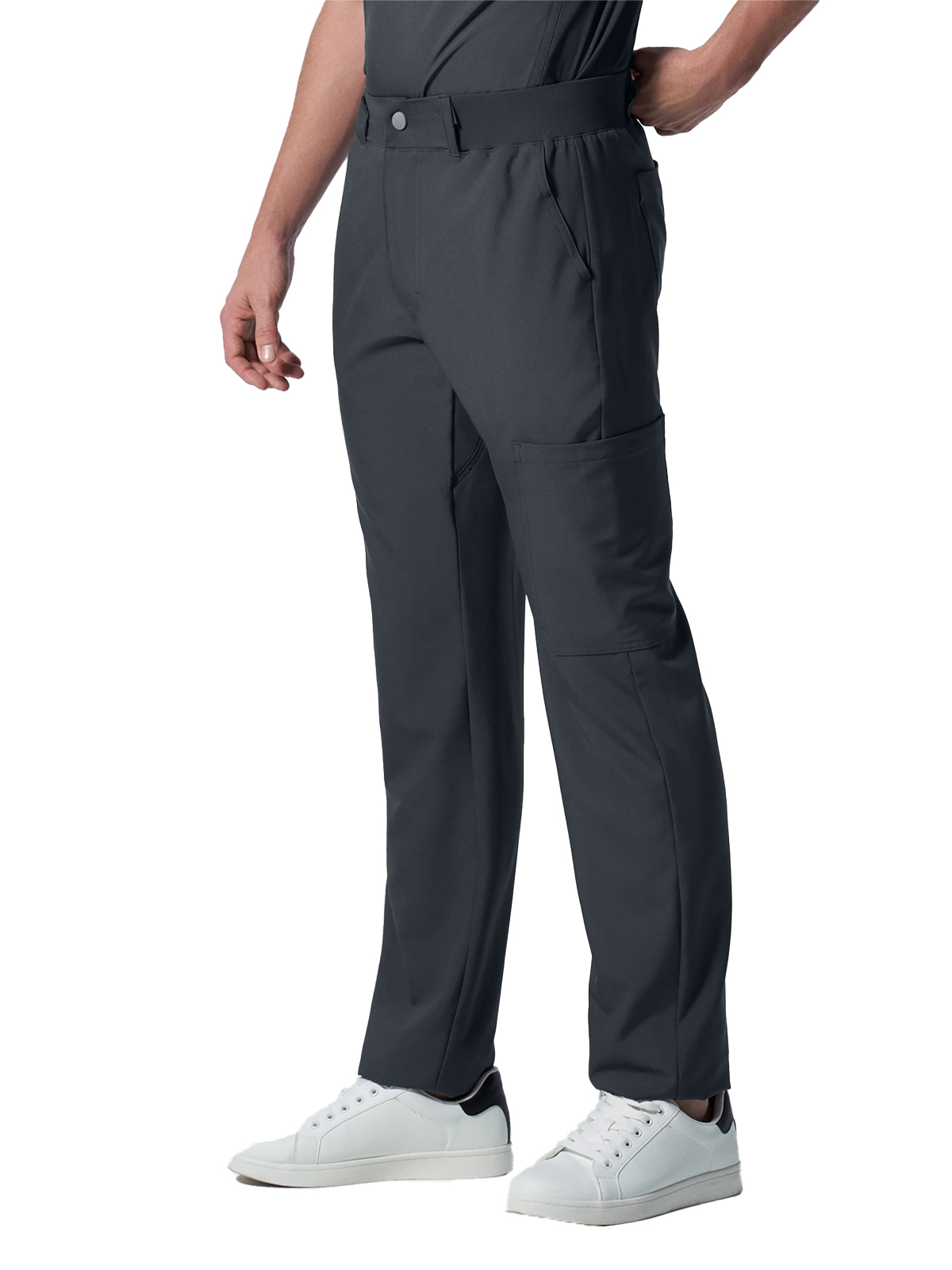 Landau - Forward - Men's Eight-Pocket Mid-Rise Rib-Knit Elastic Waist Cargo Pant 44