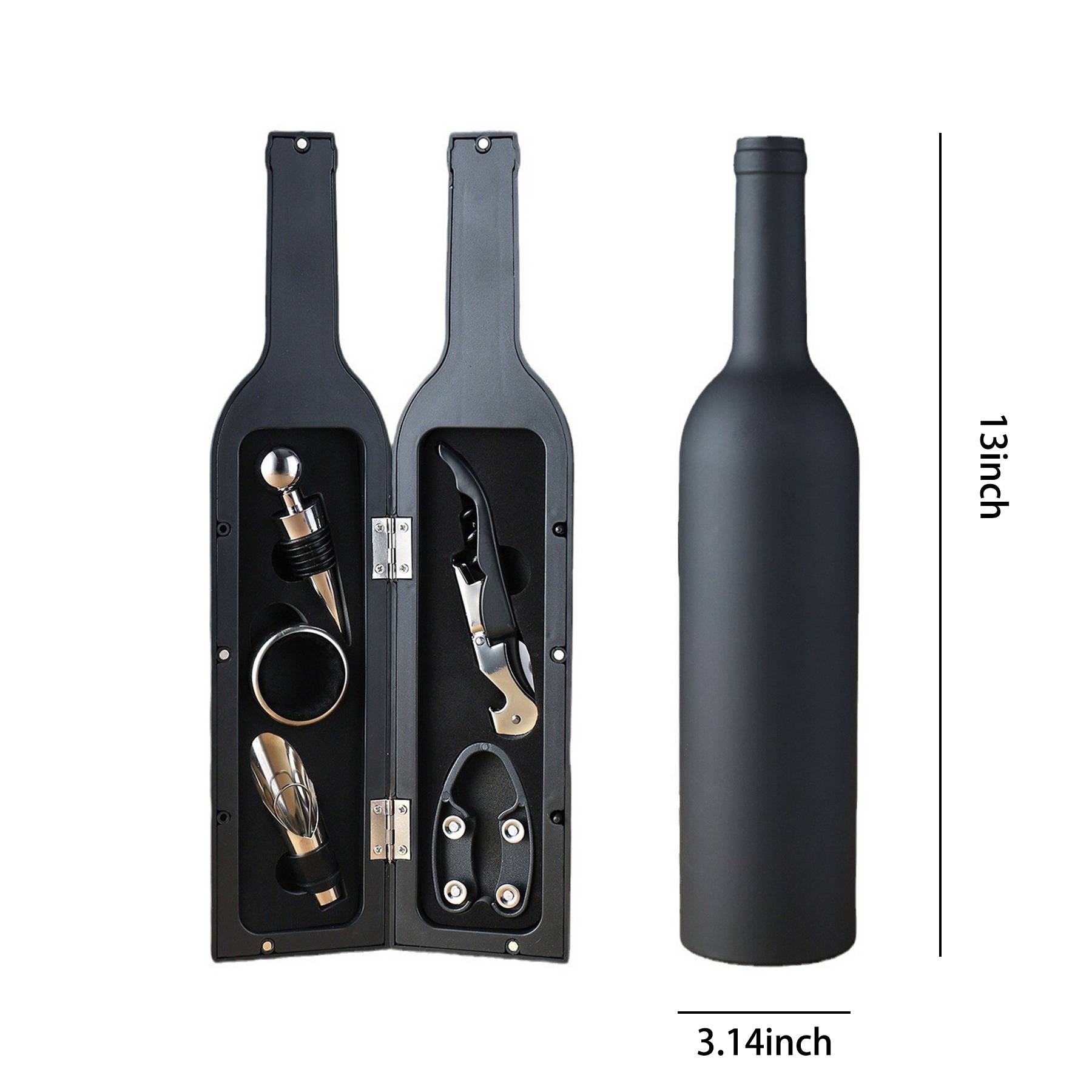 5PCS ABS Bottle Shaped Wine Opener Accessories Gift Set 2
