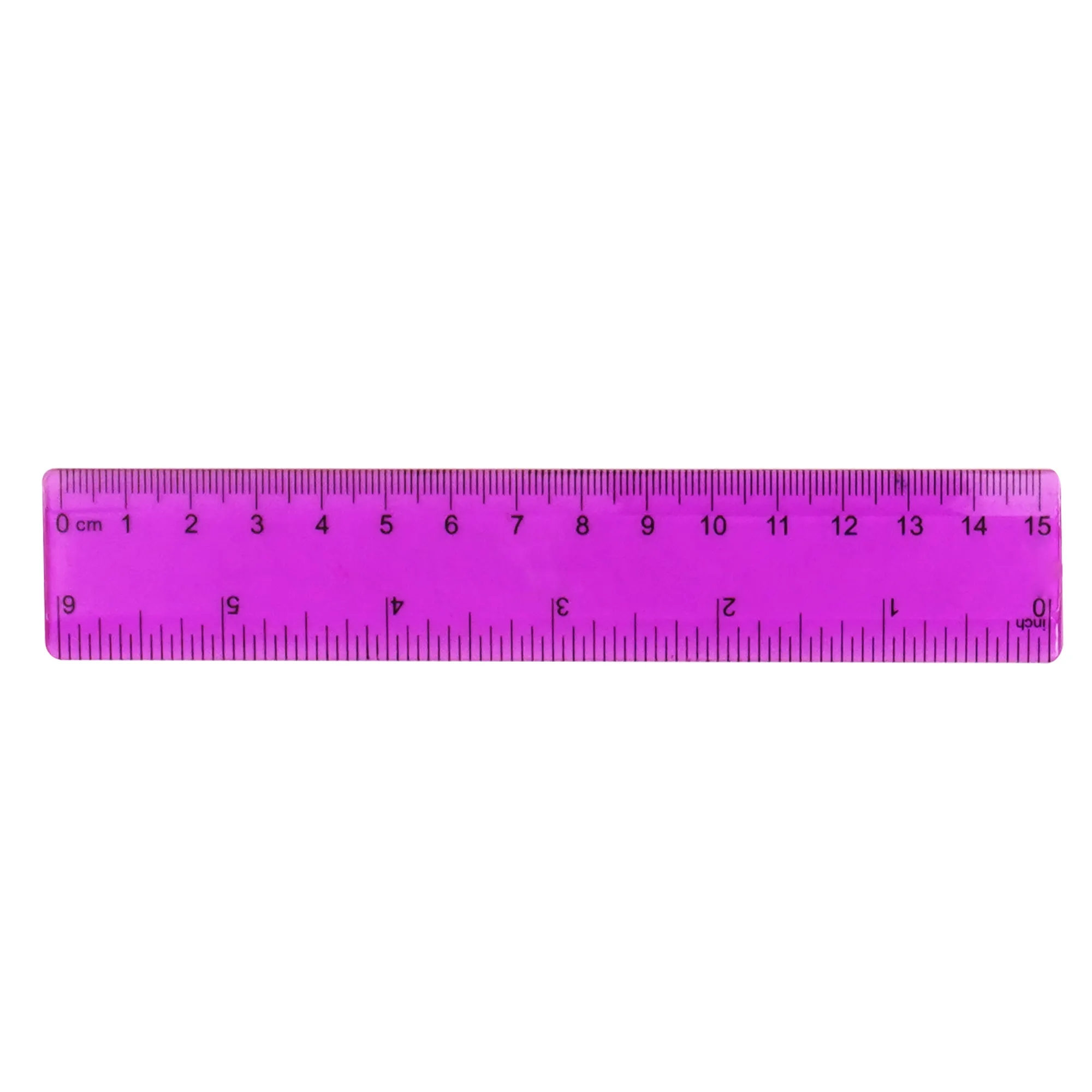 6-Inch Colored Transparent Ruler 1