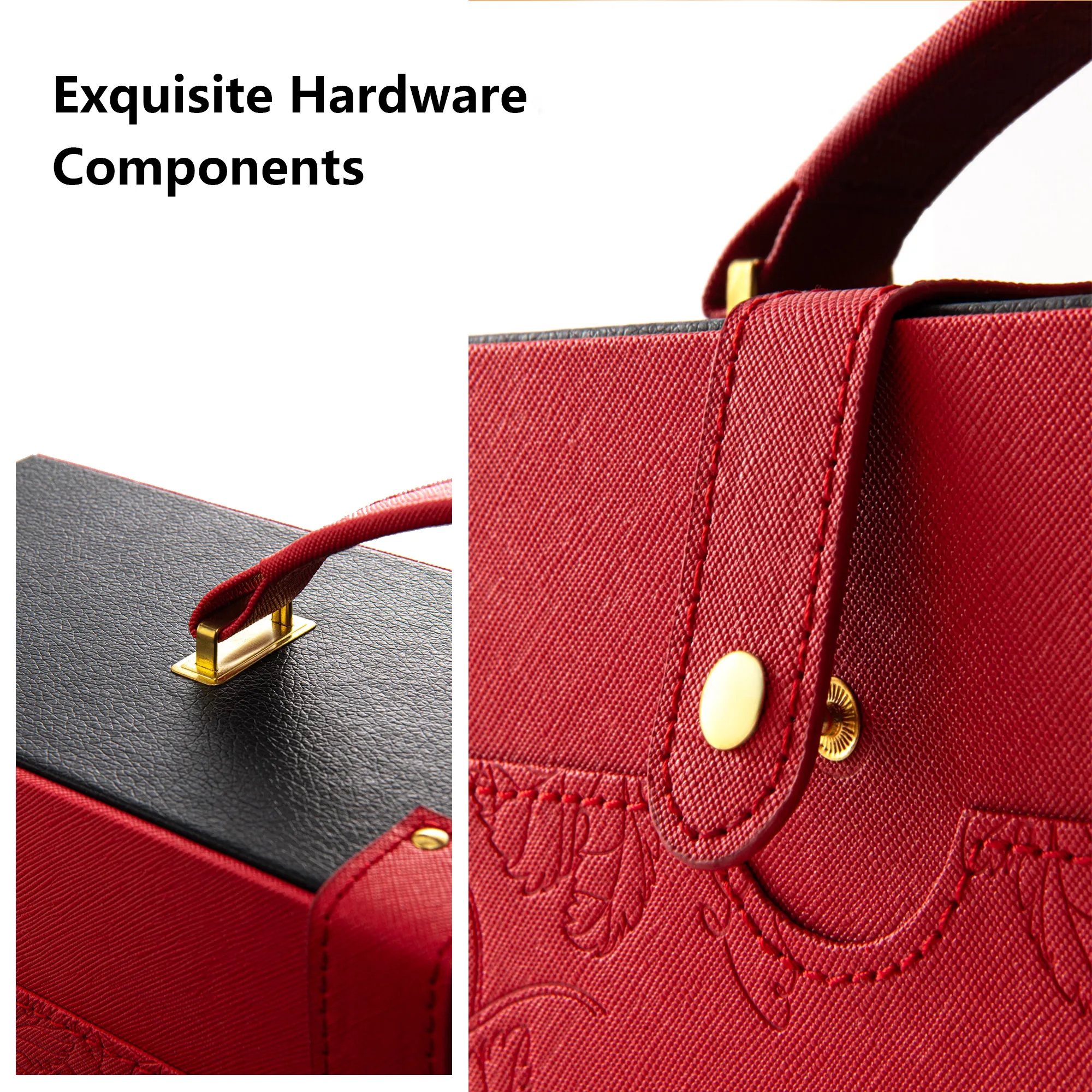 Elegant Dual Bottle Leather Wine Case 3