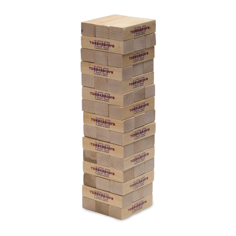 Tabletop Toppling Tower Blocks Game W/ Custom Imprint